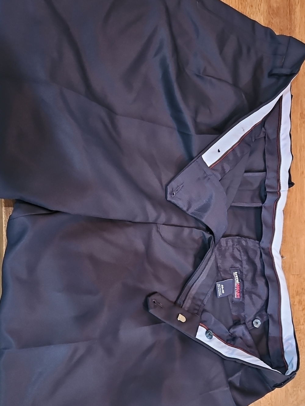 Nwot Roundtree & Yorke Men's Navy Pleated-Front Dress Pants 46-30